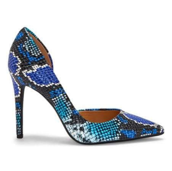 Jessica Simpson Shoes - Jessica Simpson Blue D'Orsay Snake Pumps